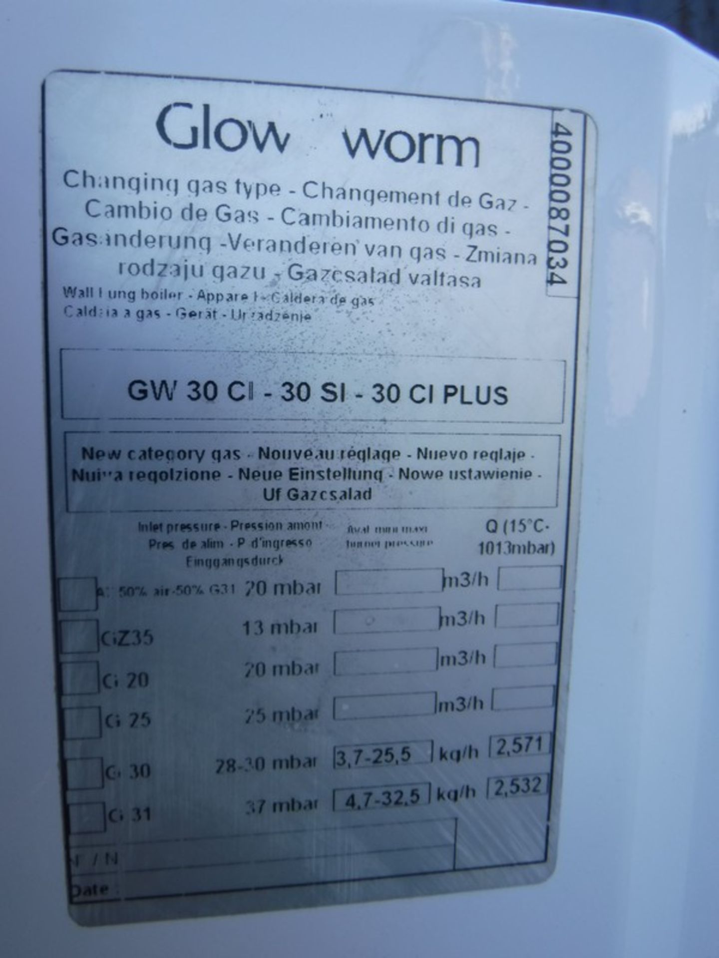 GLOW WORM gas boiler, H000087034. GW30CL. - Bild 2 aus 3