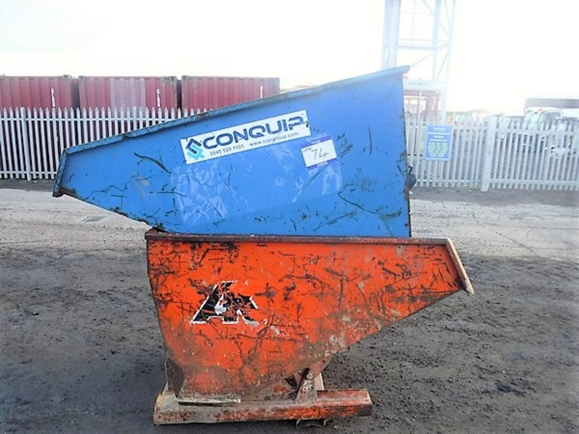 2015 CONQUIP 1200LTR tipping skip S/N CQ42242 & AK tipping skip Asset No AD1141