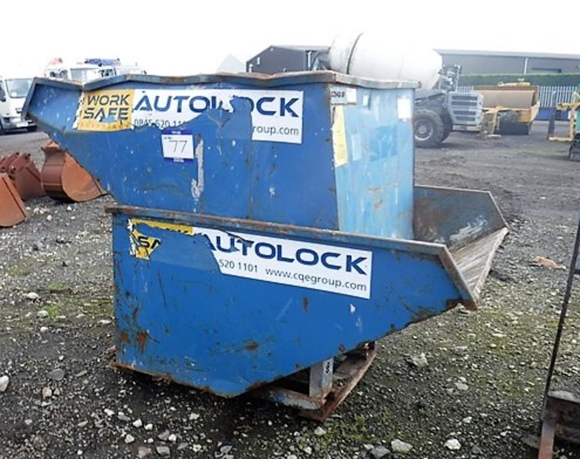 2015 CONQUIP 1200ltr tipping skips X 2 S/N CQ47581 & CQ47522