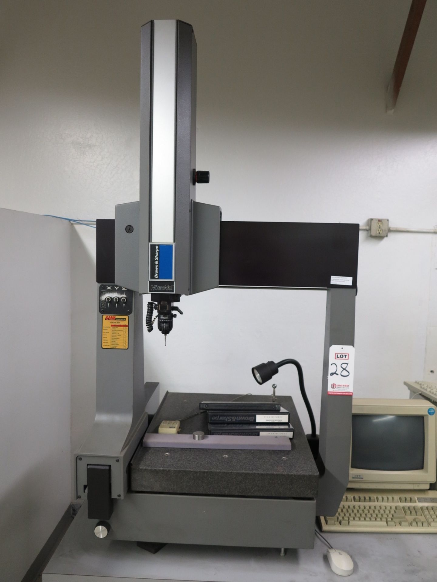 BROWN & SHARPE MICRO VAL CMM, BENCH TOP, AIR DRYER, TOUCH PROBE, COMPUTER, SOFTWARE