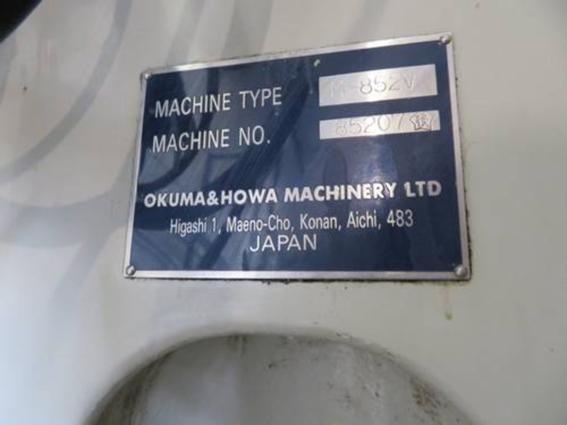 Okuma & Howa 852VPF/120, 5-Axis, 120" x 33.5" x 27.5" A&B Axis +/- 30 Degrees, Glass Scales A&B - Image 6 of 6