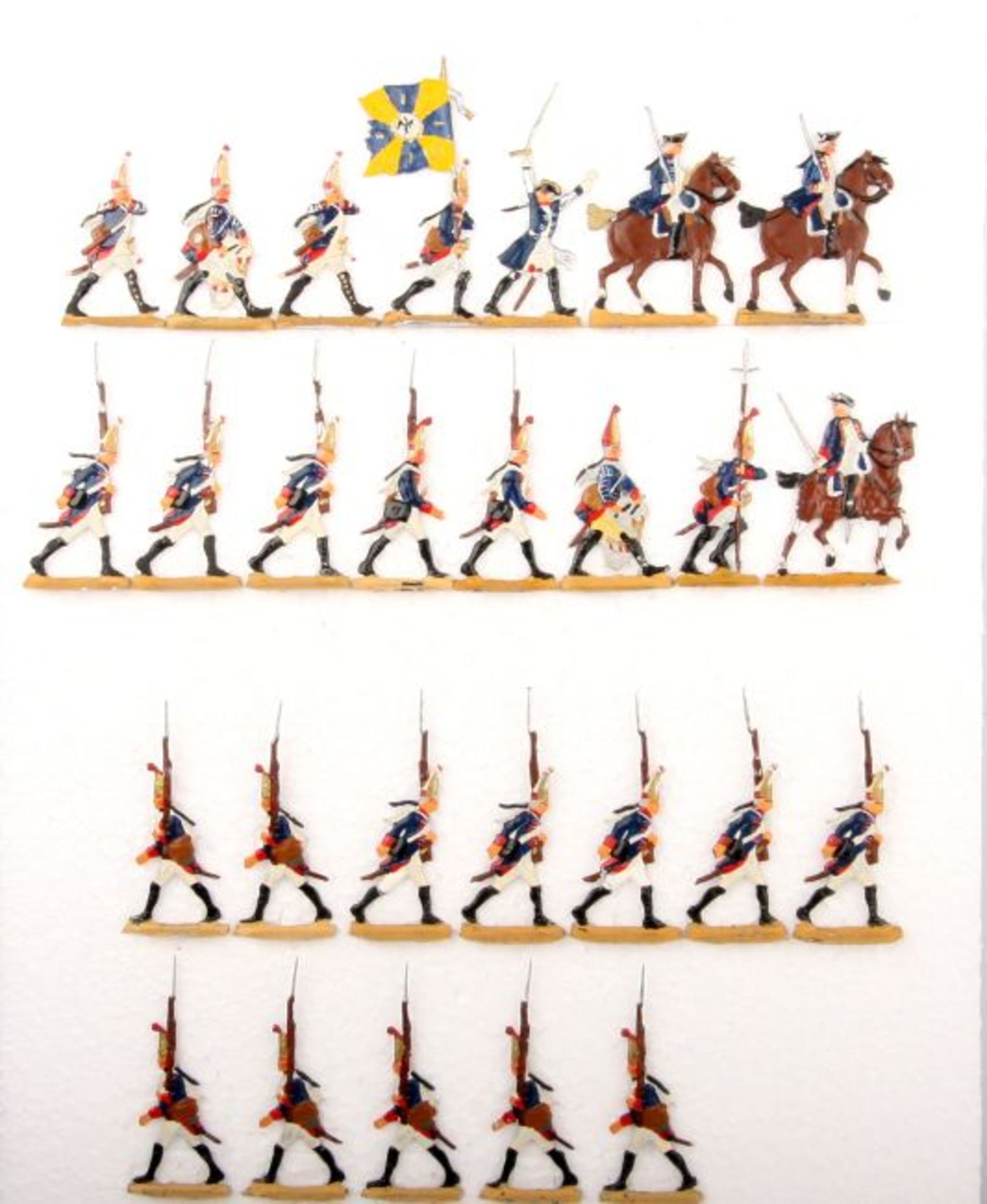 Preußen um 1760, Infanterie-Regiment Nr. 29, Grenadiere vorgehend, Kieler Zinnfiguren, Kilia,