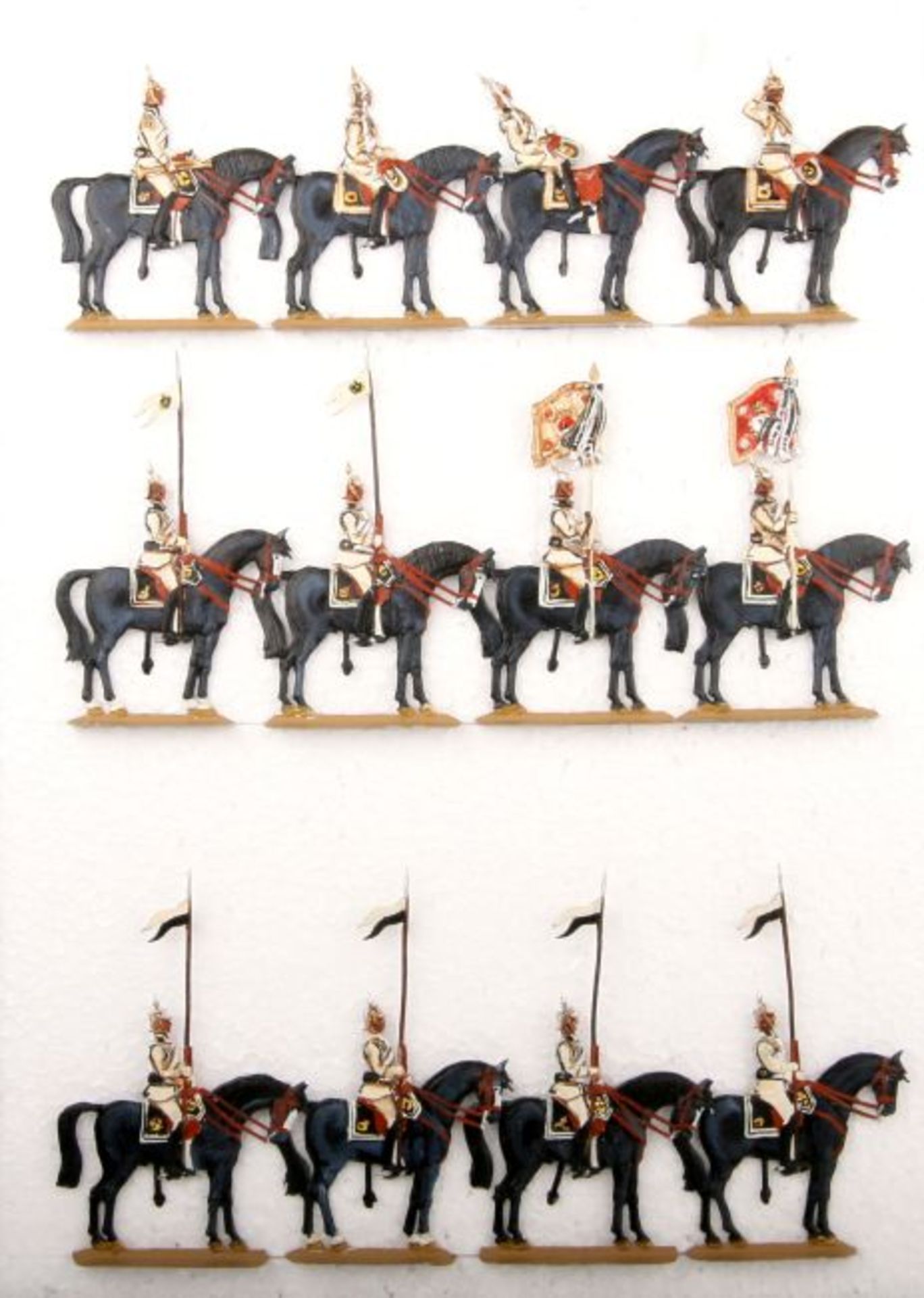 Deutsches Reich um 1910, Preußen, Leib-Kürassier-Regiment im Halt, Hodapp, 45-mm-Figuren, Spalt-