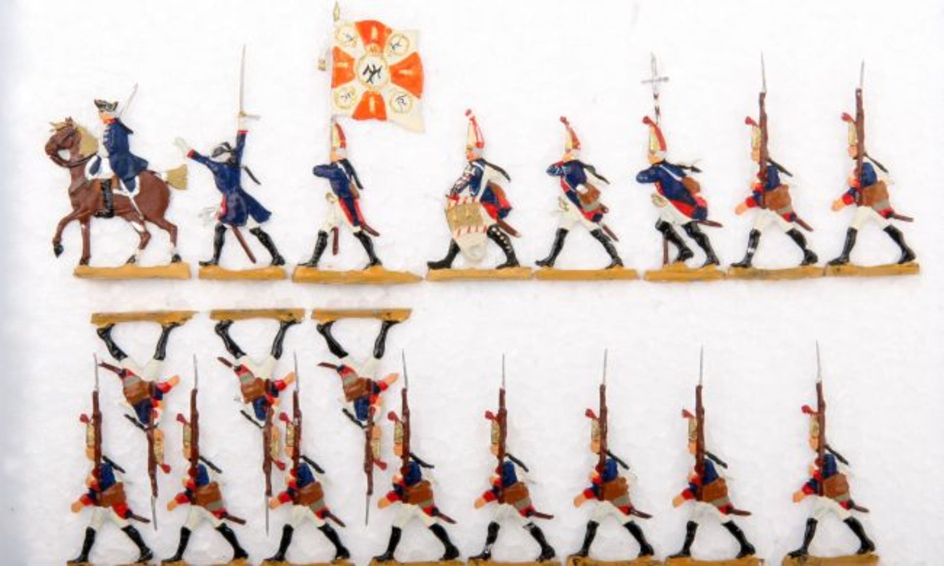 Preußen um 1760, Infanterie-Regiment Nr. 42, Grenadiere vorgehend, Kieler Zinnfiguren, Kilia,