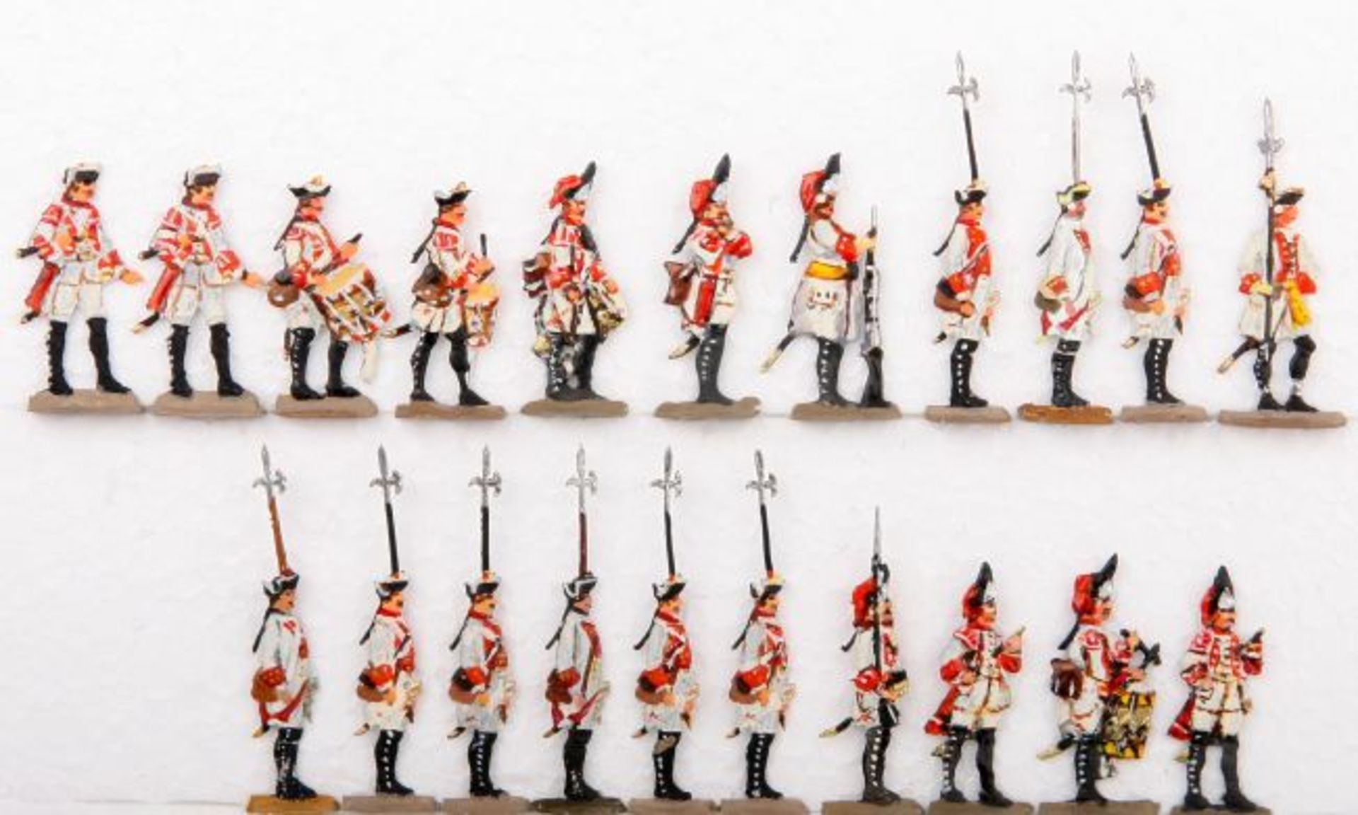Österreich um 1760, deutsches Infanterie-Regiment Leopold Daun Nr. 59, Chargen Musketiere und