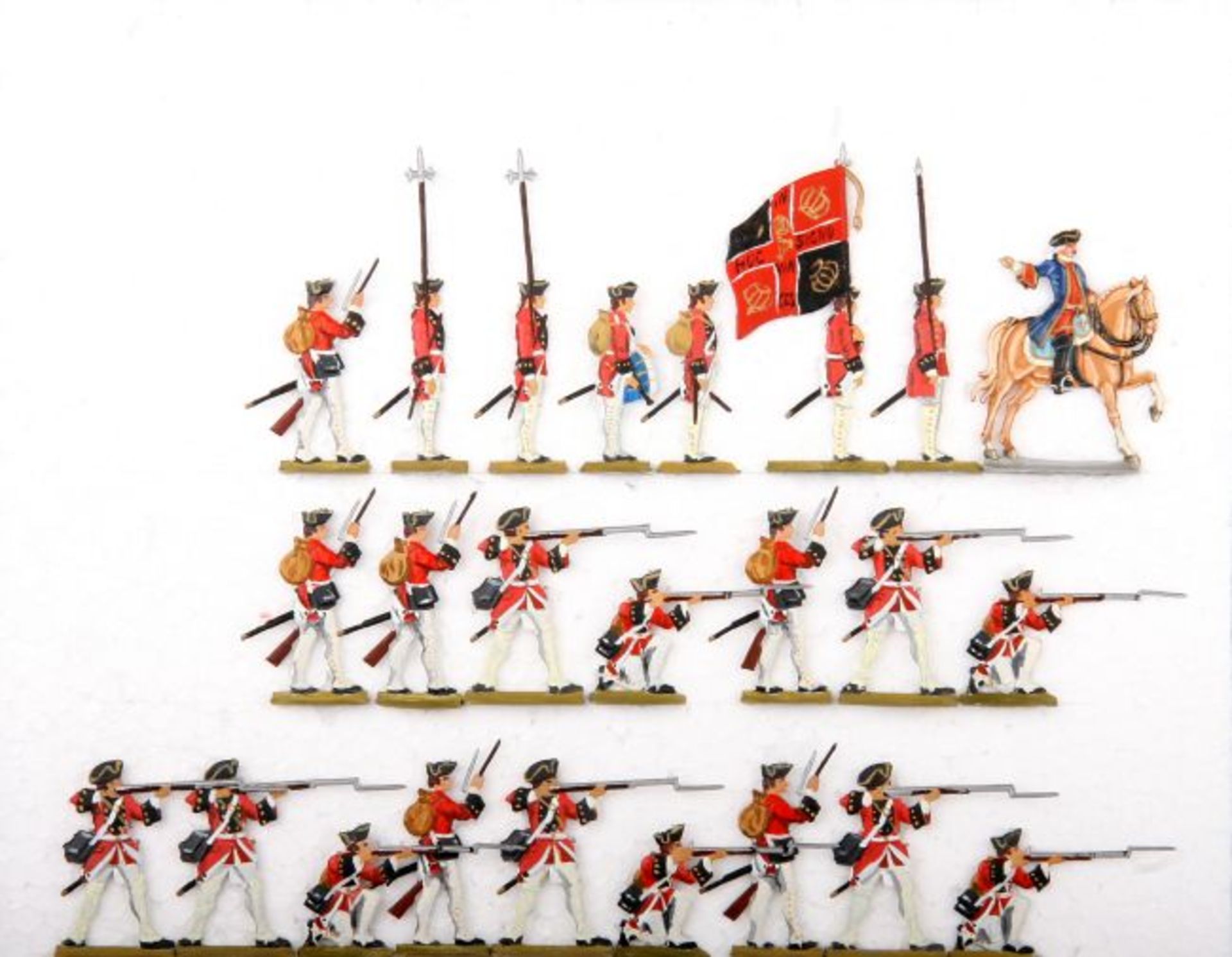 Frankreich um 1760, irisches Fremden-Regiment Dillon, Füsiliere im Feuer, meist Grünewald, meist