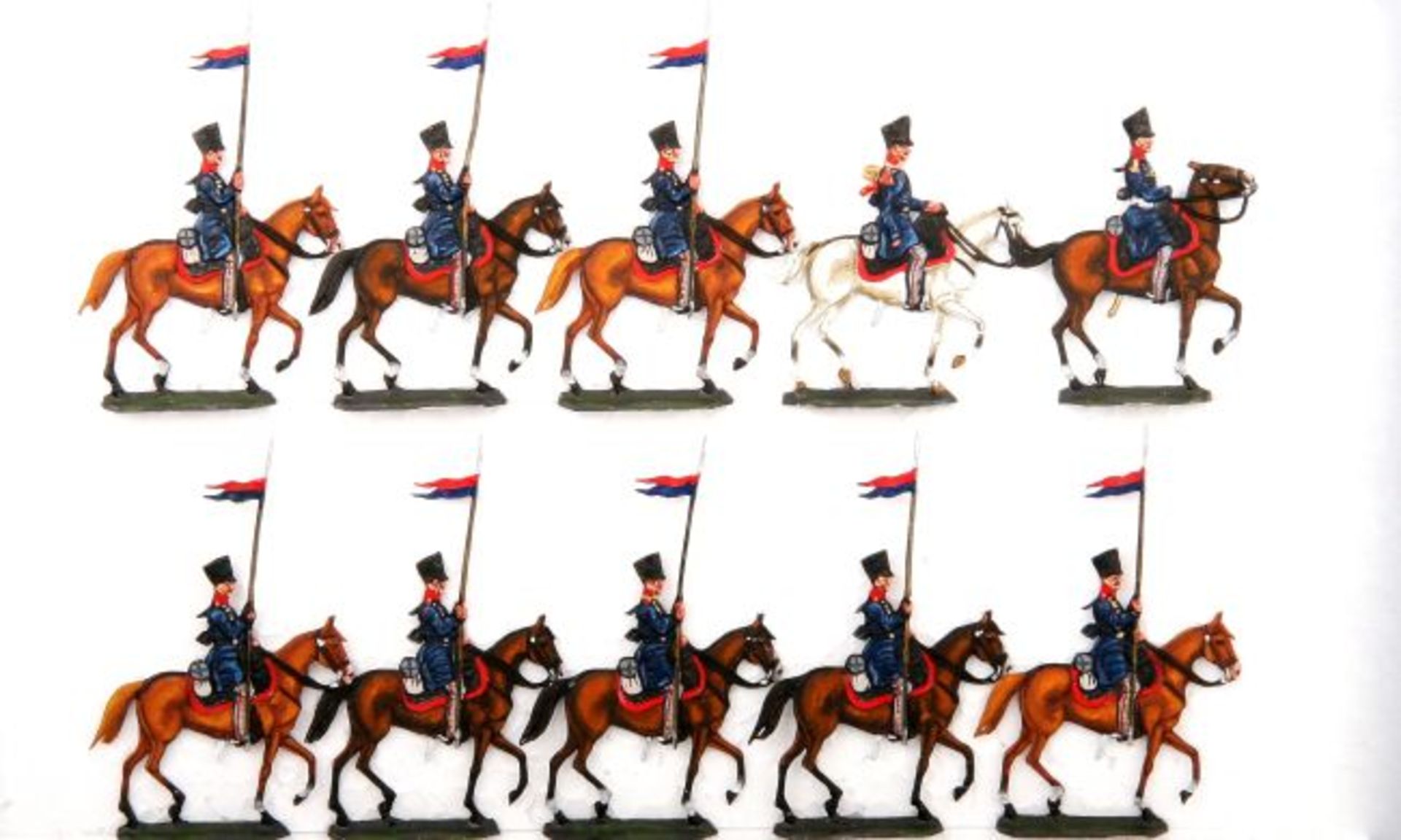 Preußen um 1813, Ostpreußisches Landwehr-Kavallerie-Regiment im Schritt, Frauendorf, sehr gute bis