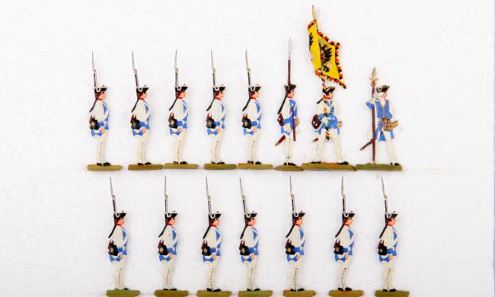 Österreich um 1760, deutsche Infanterie-Regiment Sachsen Gotha Nr. 30, Füsiliere im Halt, Scholtz,