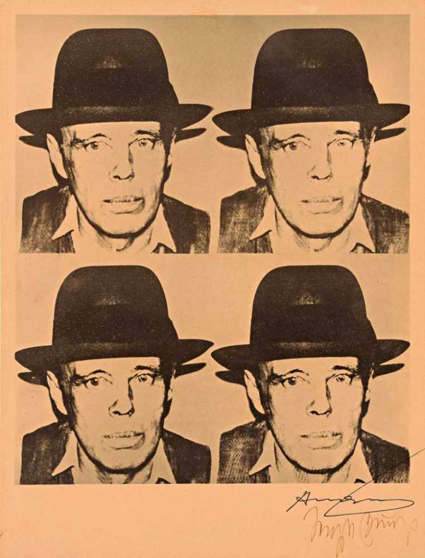 Andy Warhol. 1928 Pittsburgh - 1987 New York. Mit schwarzem Filzstift handsign. und handsign. von