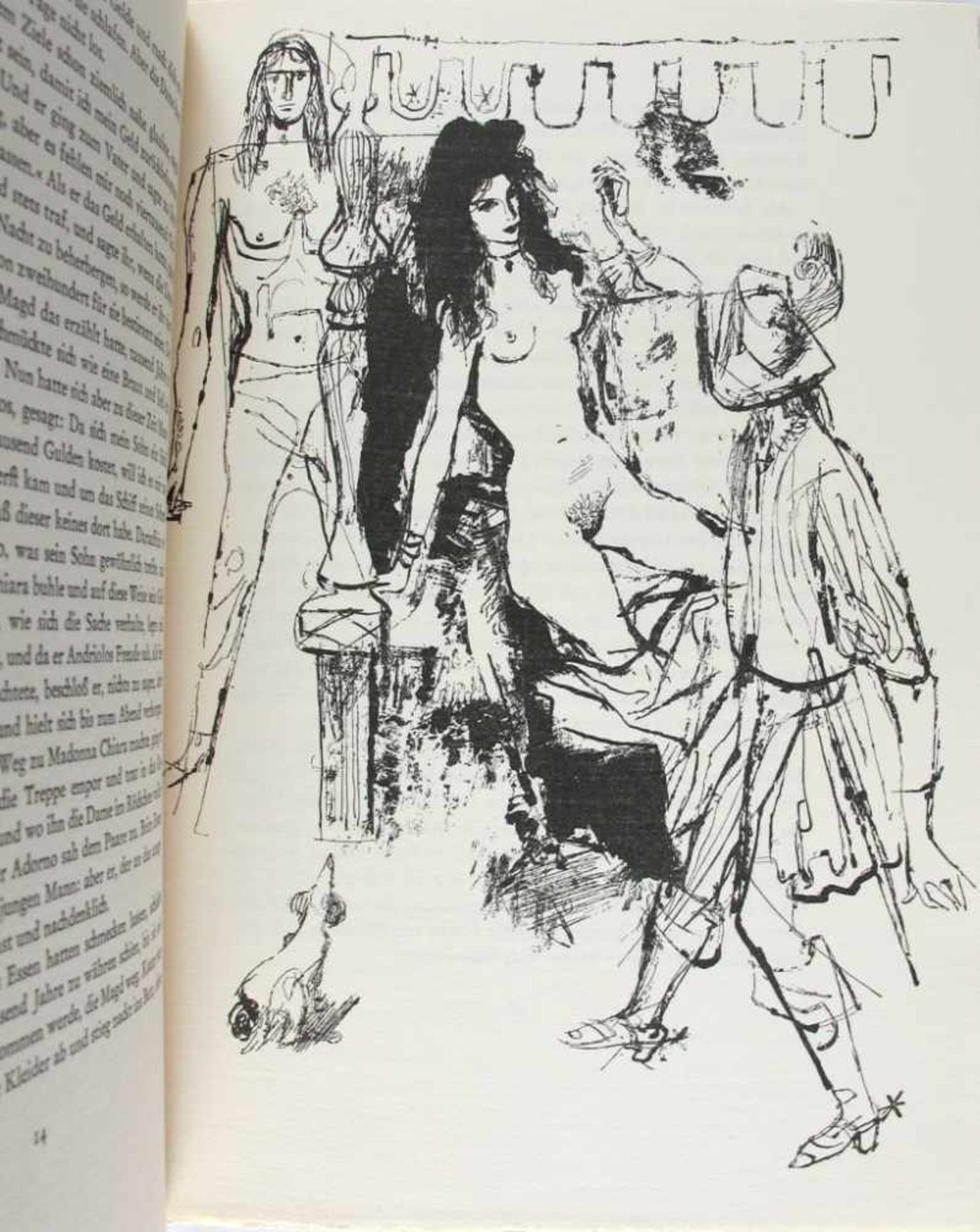 Erotica: Erotische Novellen aus alter Zeit. Illustriert von Otto Cleve. Damen und Dirnen - Kuppler - Bild 2 aus 3
