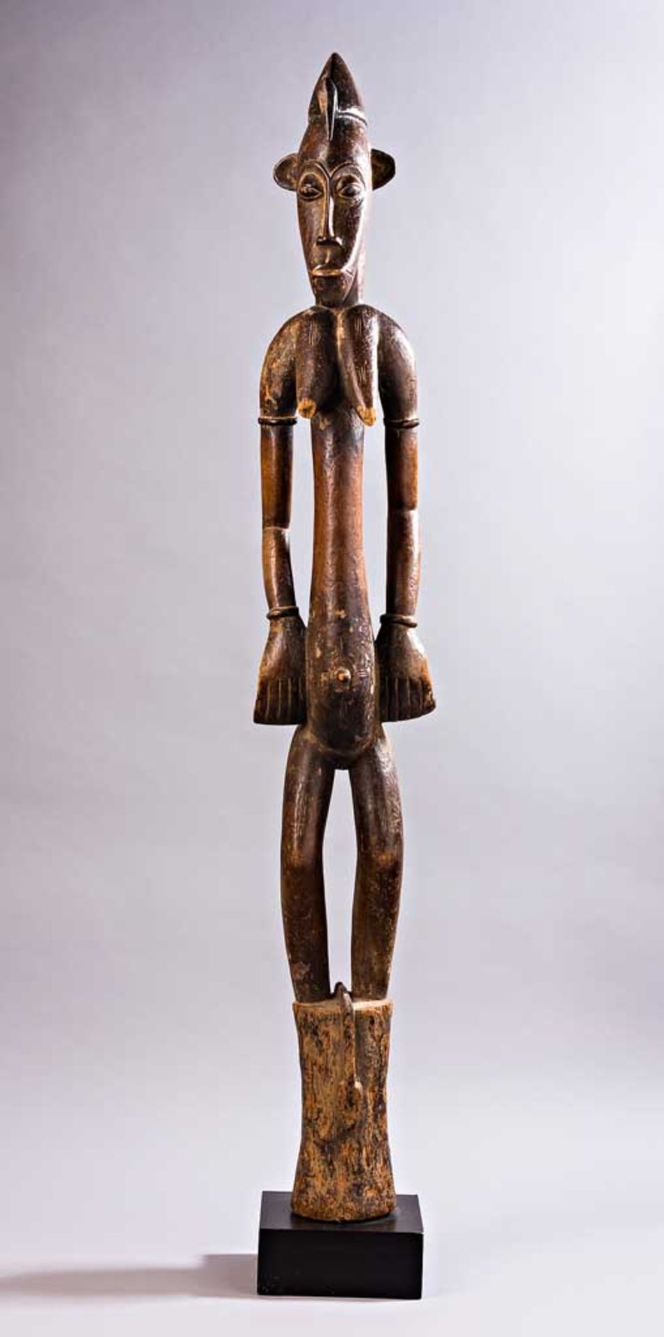 Weibliche Stampferfigur. Senufo Deble. Elfenbeinküste. H 135 cm