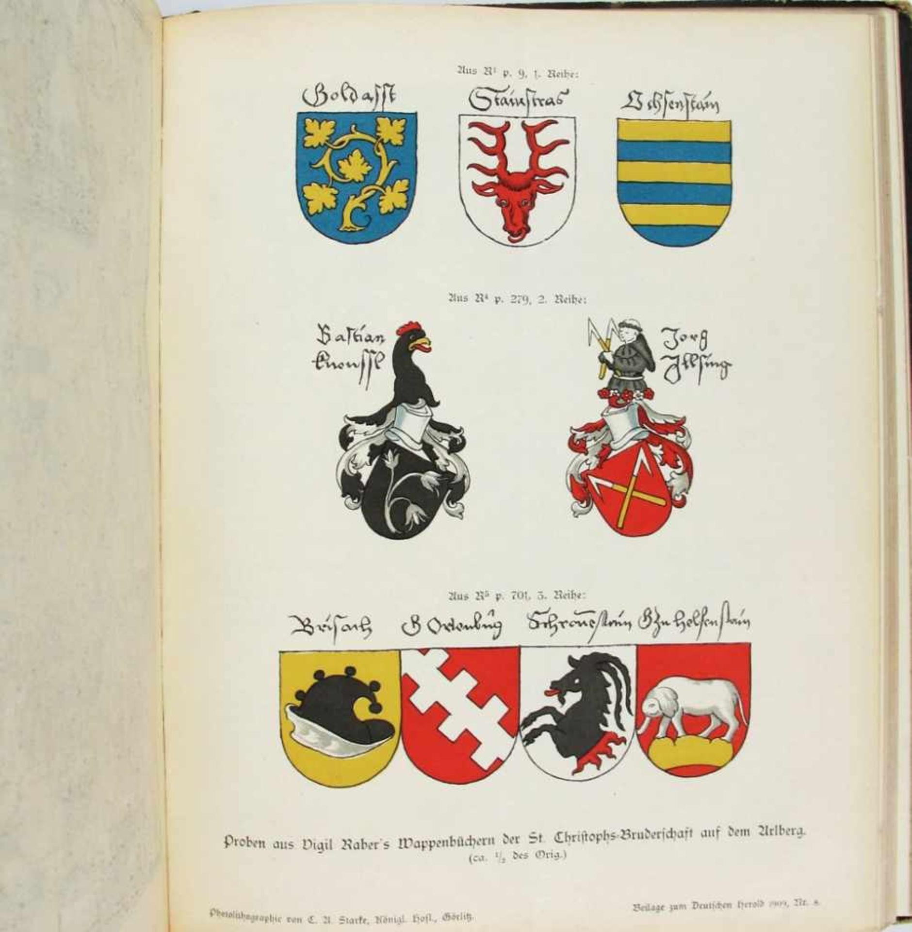 Heraldik: Hildebrandt, Ad. M. (Hrsg.). Der Deutsche Herold. Zeitschrift für Wappen-, Siegel- und - Bild 3 aus 4