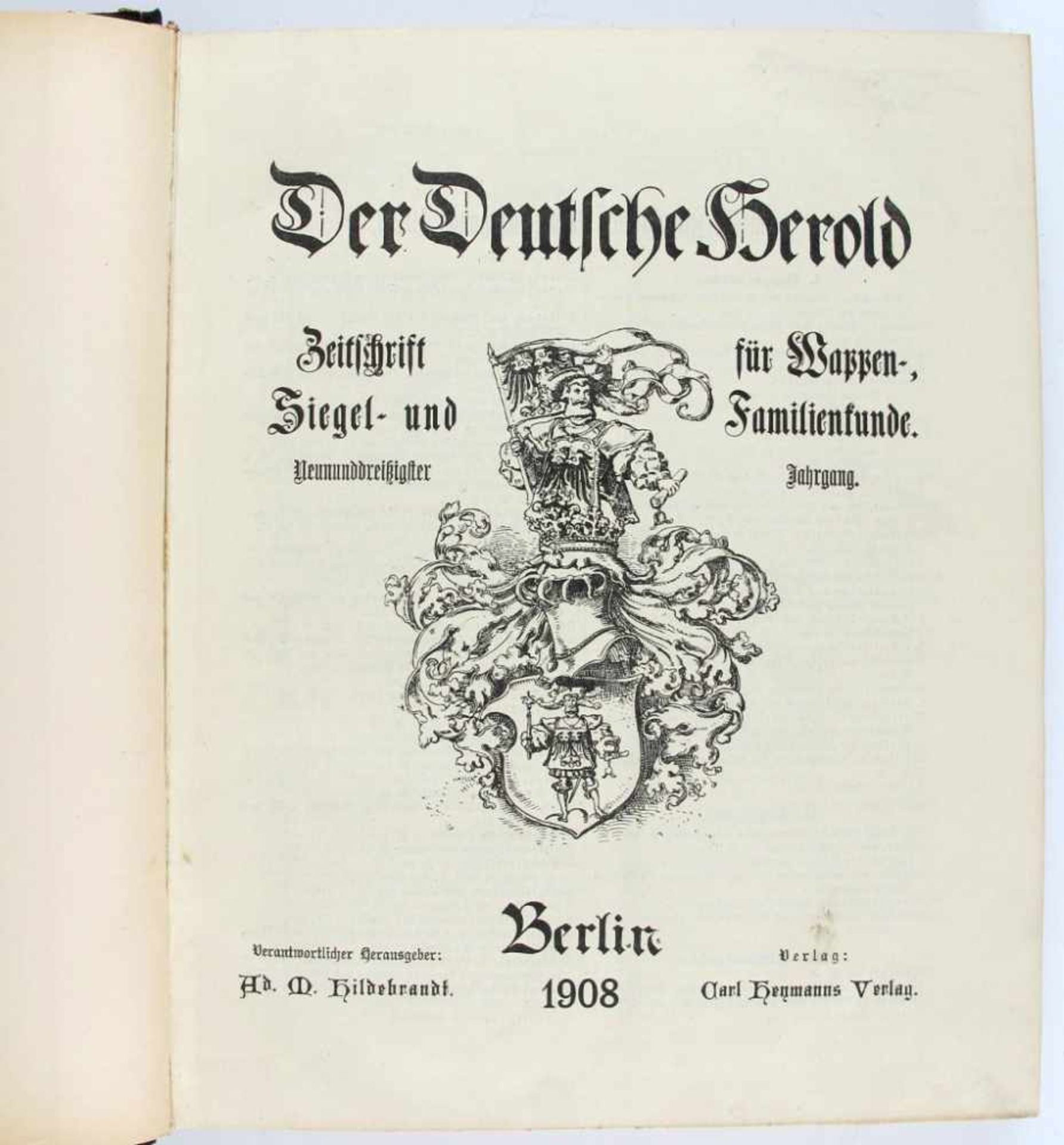 Heraldik: Hildebrandt, Ad. M. (Hrsg.). Der Deutsche Herold. Zeitschrift für Wappen-, Siegel- und