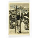 Autogramm von Toni Brutscher (Skispringer und Musiker aus Oberstdorf) auf Photokarte