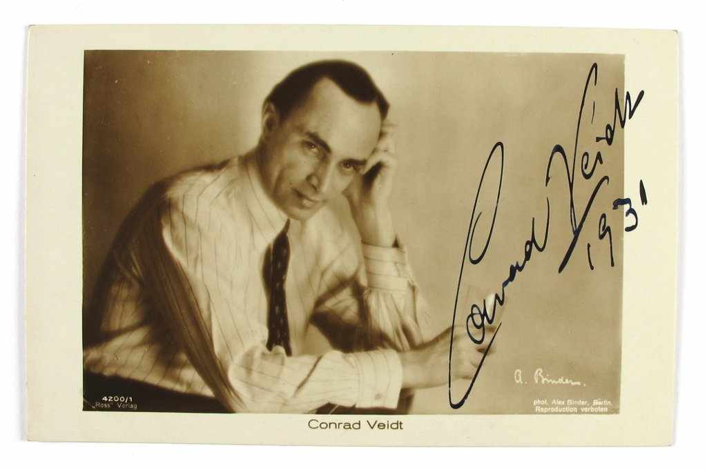 Autogramm von Conrad Veidt auf Portraitkarte