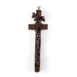 Reliquienkreuz. Gott Vater, Christus und Maria. Ende 18. Jh. H 32,5 cm