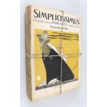 Simplicissimus Jahrgang 1957, Nrn. 1-52. Herausgeber Olaf Iversen. 38 x 27 cm. 52 Hefte