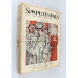 Simplicissimus Jahrgang 1941, Nrn. 1-30, Nrn. 32-36, Nrn. 38-52. Verlag Knorr & Hirth München. 38