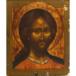 Ikone. Christus Pantokrator. Zentralrussland, Ende 18. Jh. 53 x 44 cm