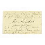 Autograph von Jacob Moleschott (1822 's-Hertogenbosch - 1893 Rom; niederländischer Arzt und