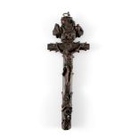 Reliquienkreuz. Gott Vater, Christus und Maria. Ende 18. Jh. H 27 cm