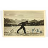 Autogramm von Toni Rupp (SC Sonthofen, Deutscher Meister im Langlauf 1949) auf Photokarte