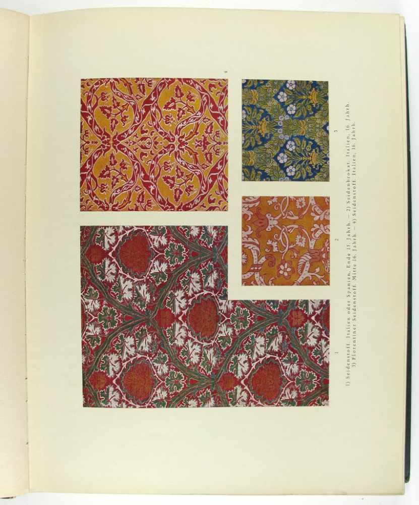 Textilien: Flemming, Ernst. Das Textilwerk. Gewebeornamente und Stoffmuster vom Altertum bis zum - Image 3 of 3