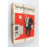 Simplicissimus Jahrgang 1958, Nrn. 1-52. Herausgeber Olaf Iversen. 38 x 27 cm. 52 Hefte