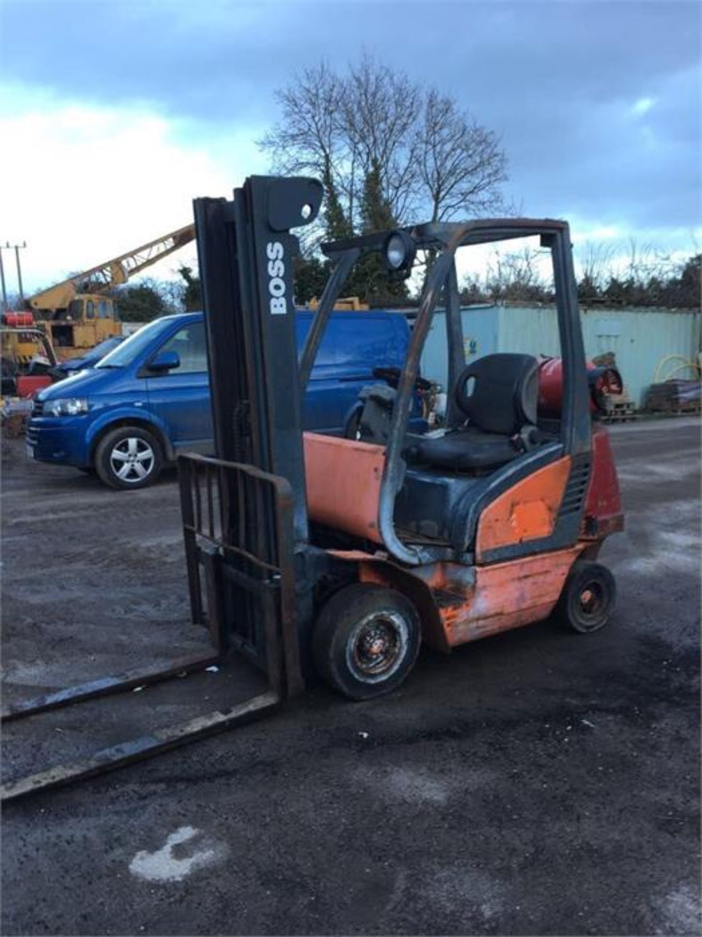 Boss CL16 Gas Forklift triple Freelift Mast Container Spec.