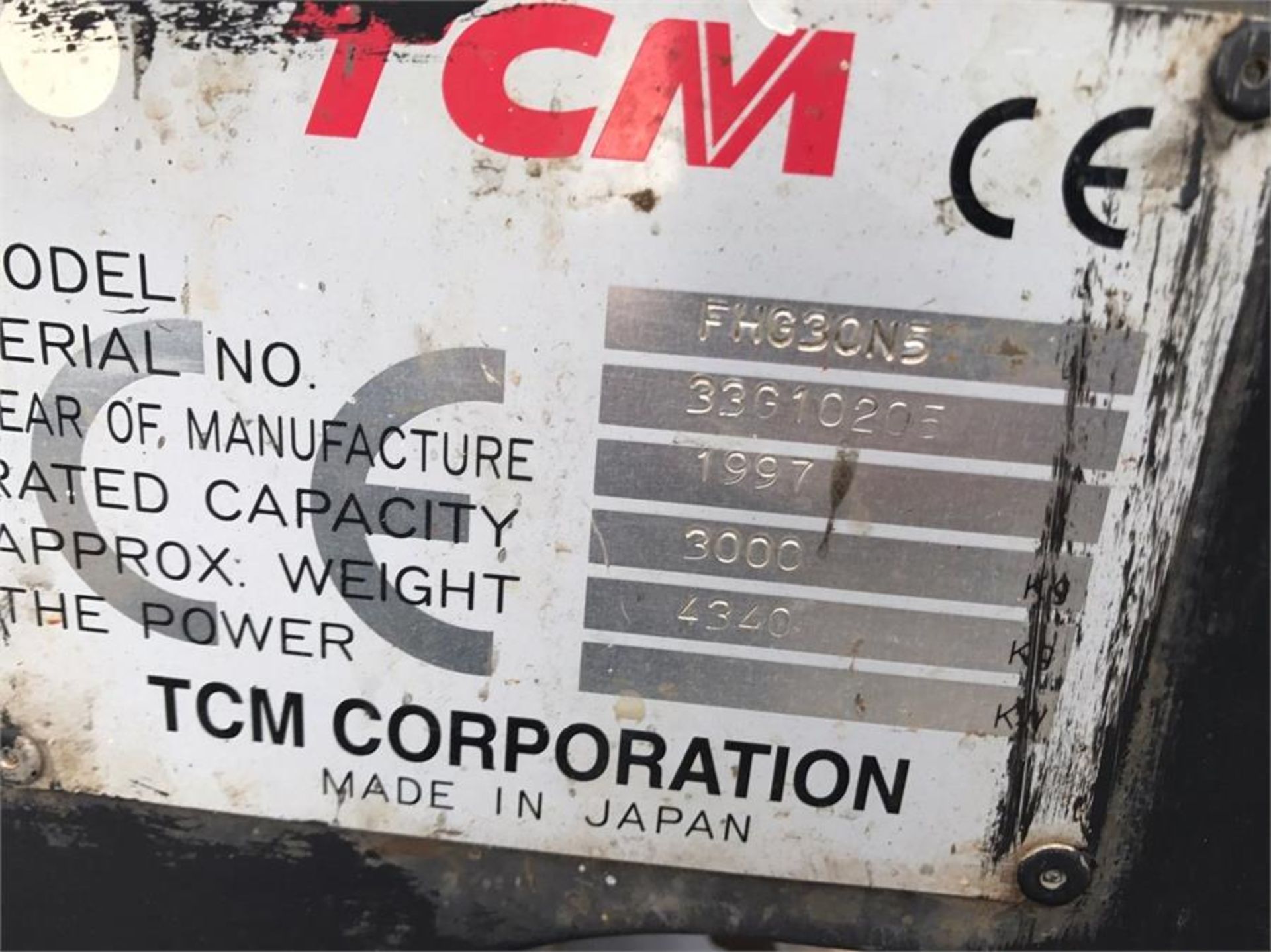 TCM 3 Ton Gas Forklift 1997 Fork Truck Lift Pallet 3.0 - Image 4 of 4