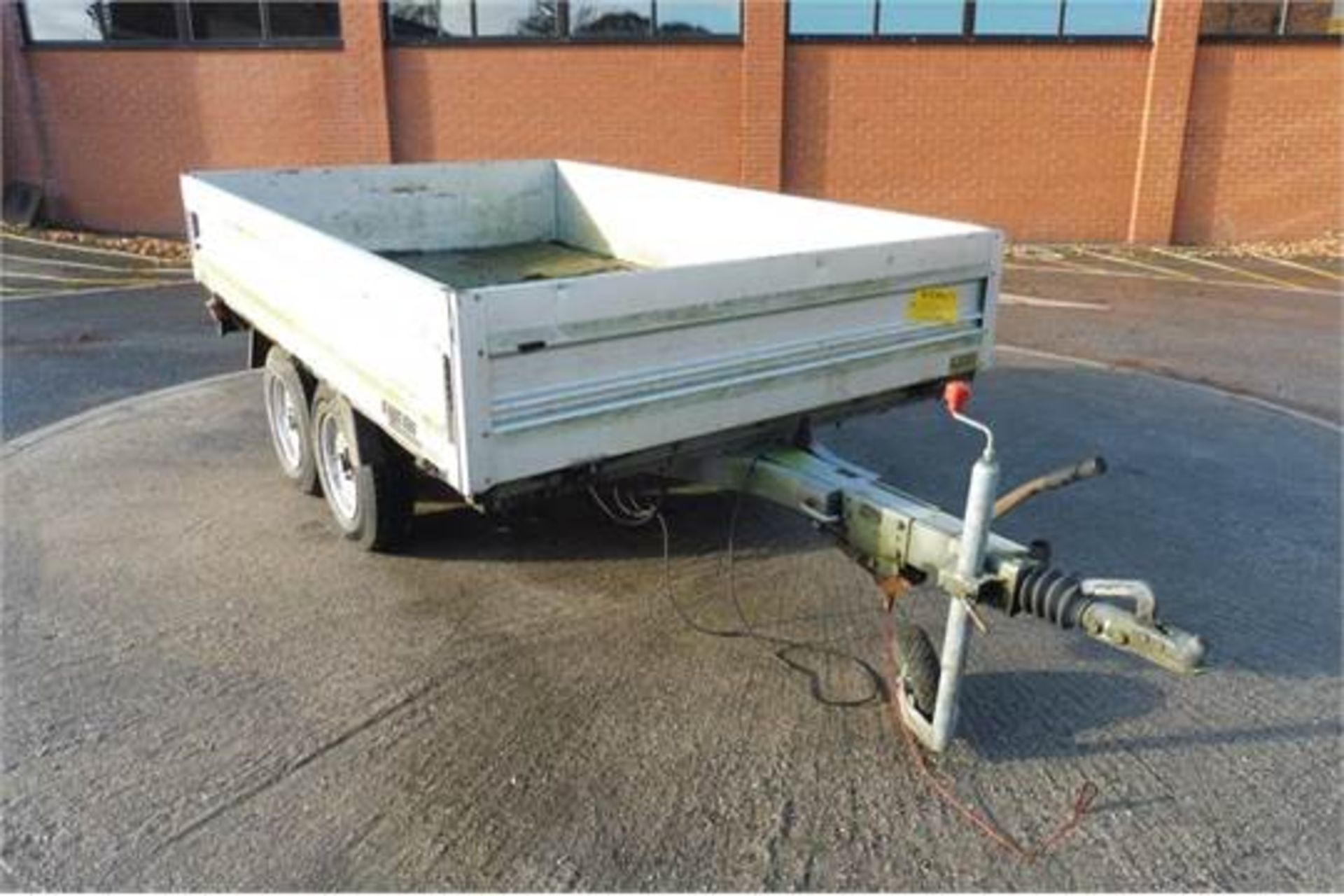 Wigan Ellebi Trailer, 8x5 Flat Bed With Sides.