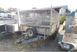 2005 Ifor Willam Trailer, LM126- TRI 12x 6’,6”Flat Bed With Sides & Mesh Sides.