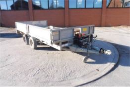 1995 Ifor william, 12x6’,6” Flat Bed Tailer With Sides, LM126.