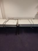 Set Of 2 Desks With Plug Holes