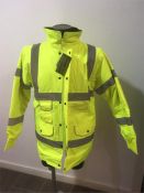 Yellow HV Padded Coat-Yellow-4XL (25 Coats Per Lot)