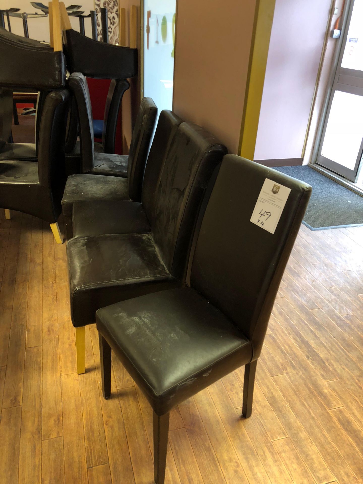 High Backed Faux Leather Chairs x 14