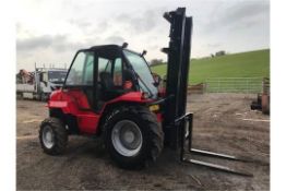 Manitou Rough Terrain Red Masted Forklift 26-4 5.5m Diesel 2007 With Sideshift