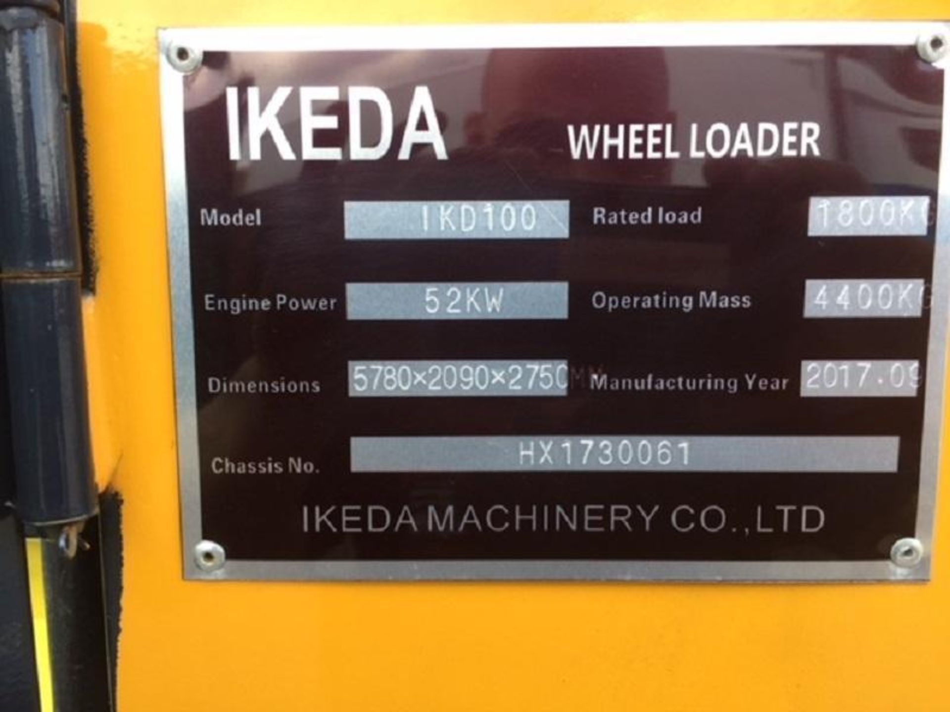 IKEDA WHEELED LOADER IKD100 2017 - Image 4 of 11