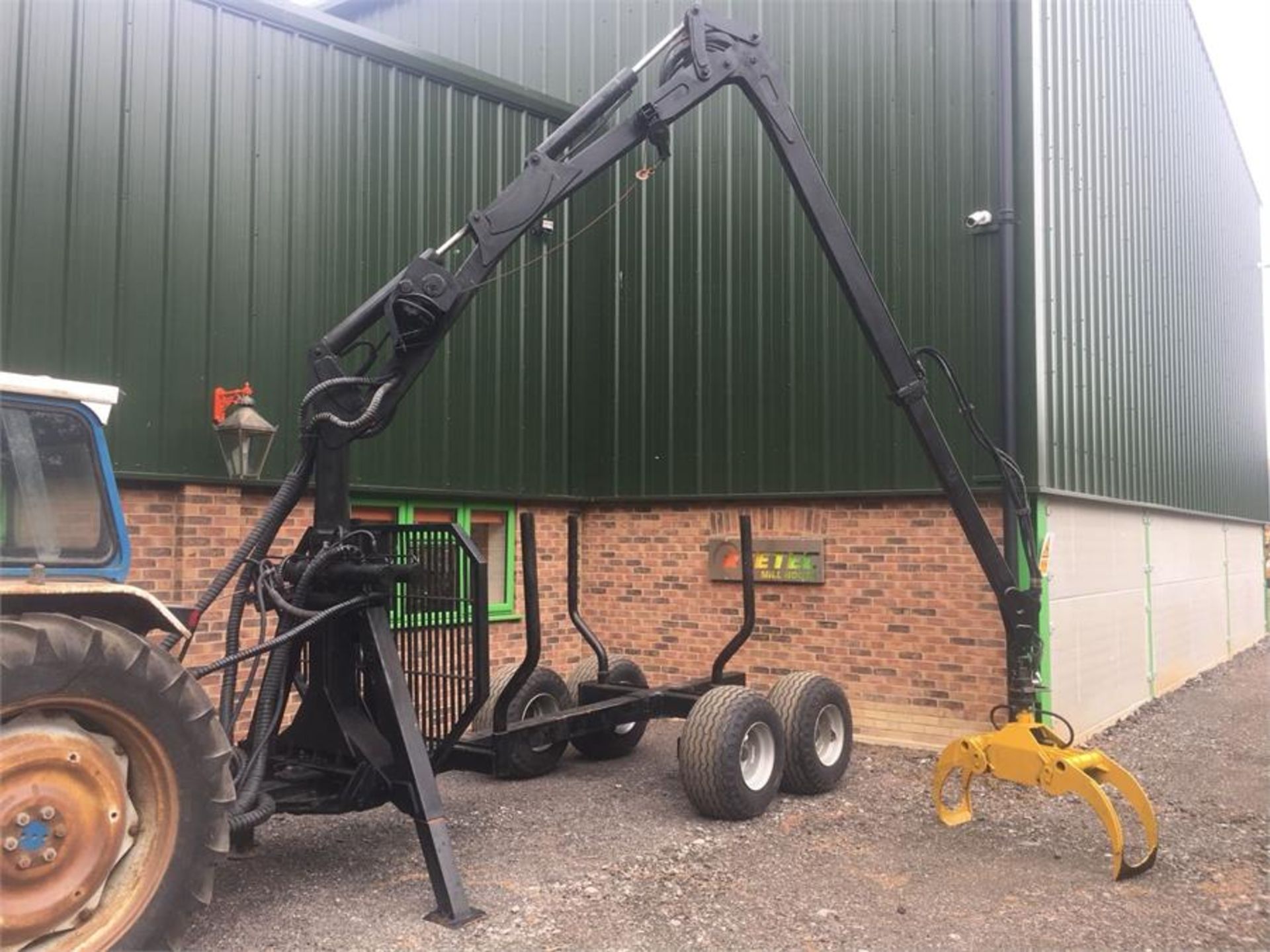 Forestry Timber Crane and Trailer With winch