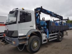 Mercedes Atego 1828 Pole Wagon with Atlas 85.2 85 5 x Section Extension Crane with remote control, P