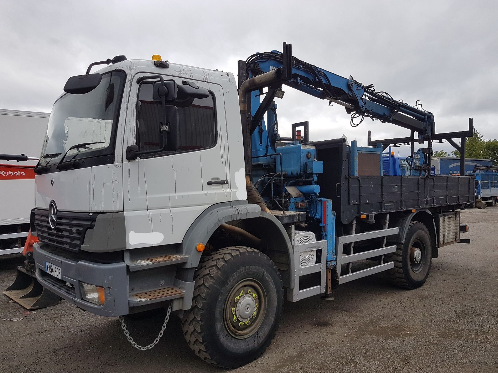 Mercedes Atego 1828 Pole Wagon with Atlas 85.2 85 5 x Section Extension Crane with remote control, P