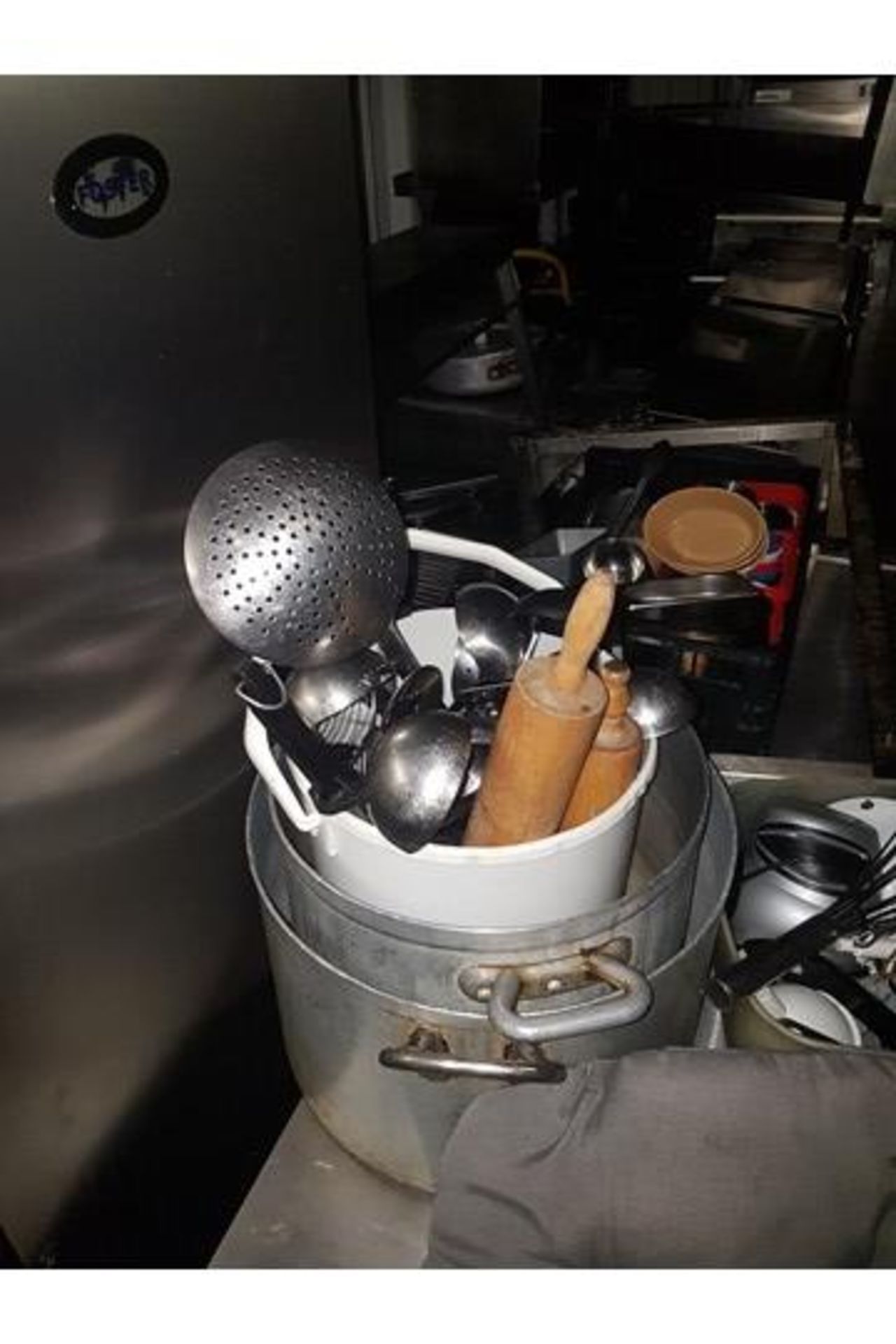 x 2 Stainless Steel Pans and Utensils - Image 2 of 2