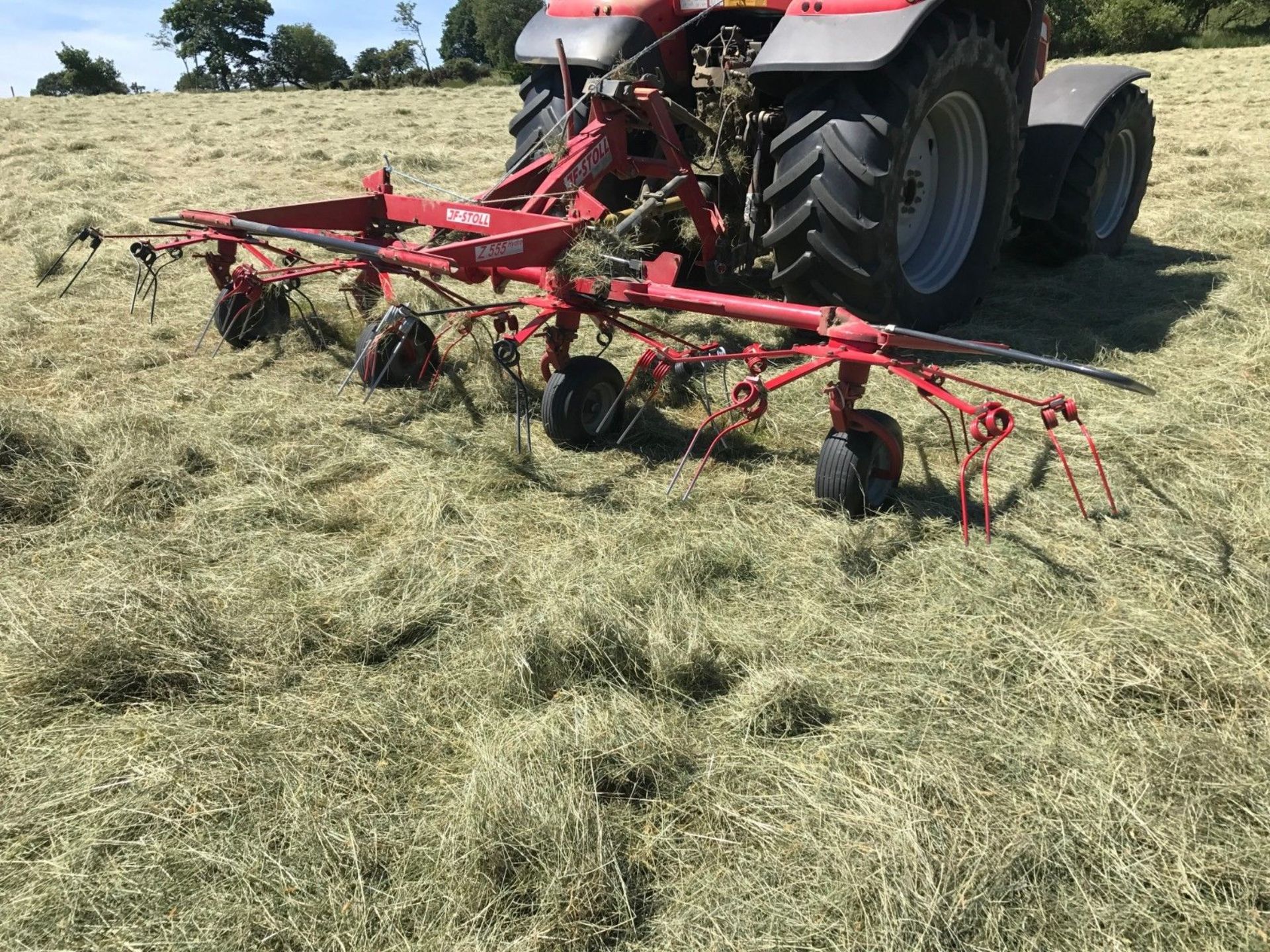 JF Stoll Z-555 DH Hay Tedder Spreader Tractor Mounted 2013 - Image 3 of 10