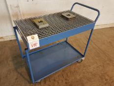 Steel trolley with Drip Tray and Grid work area