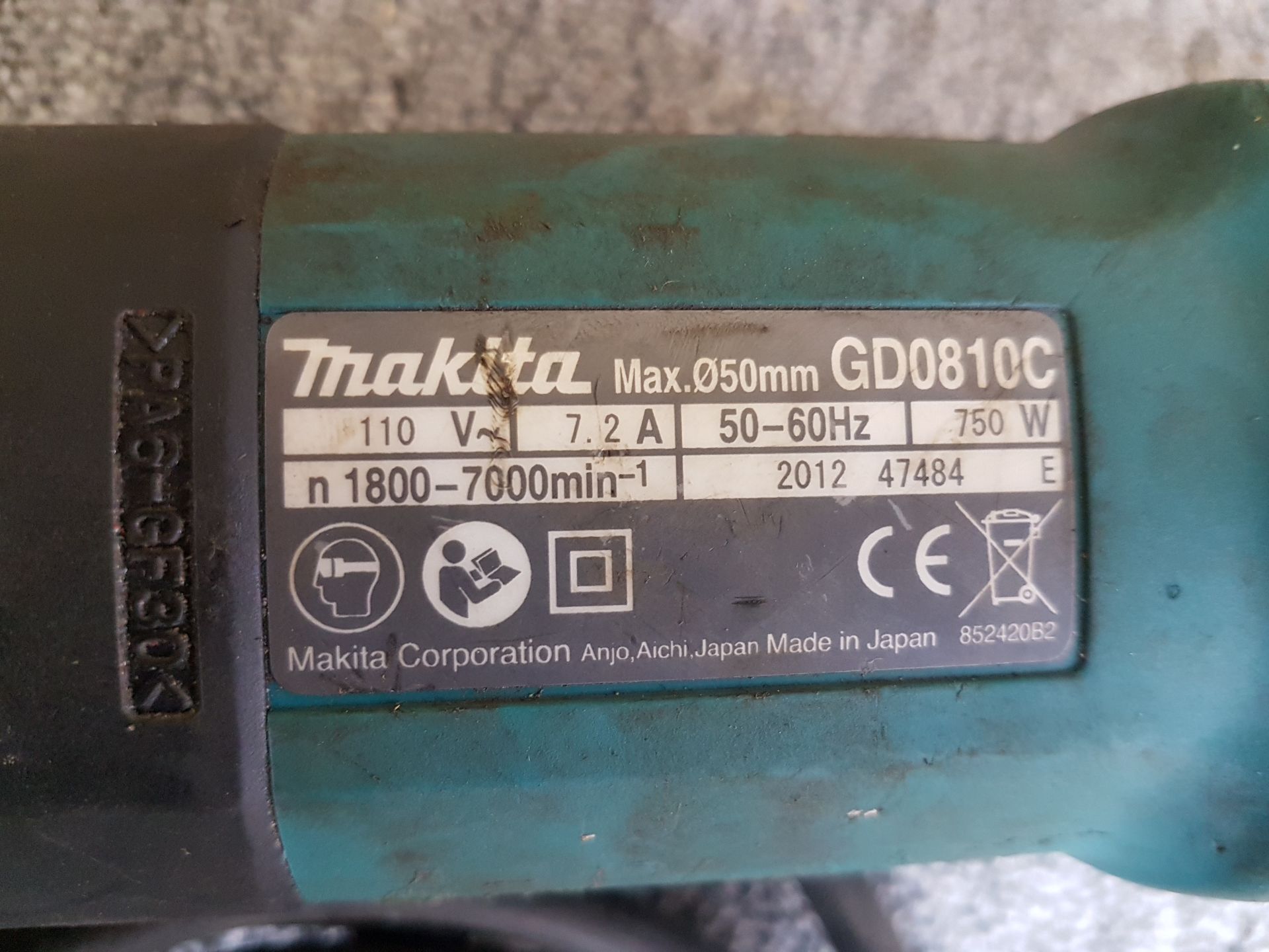 Makita GD0810C Die Grinder 110v - Tested / In Working Order - Image 2 of 2