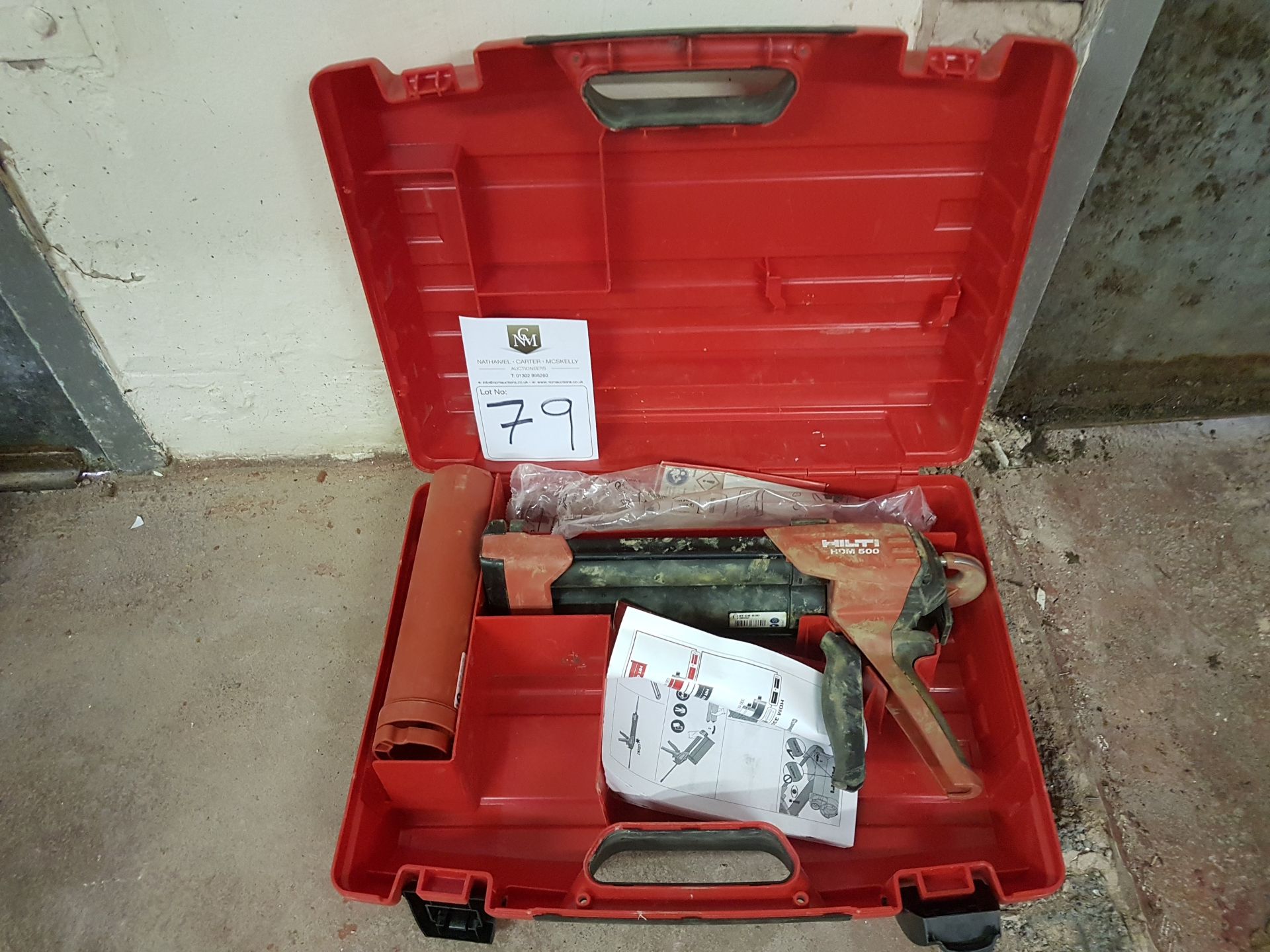 Hilti HDM 500 Adhesive Gun in Box - Tested / In Working Order