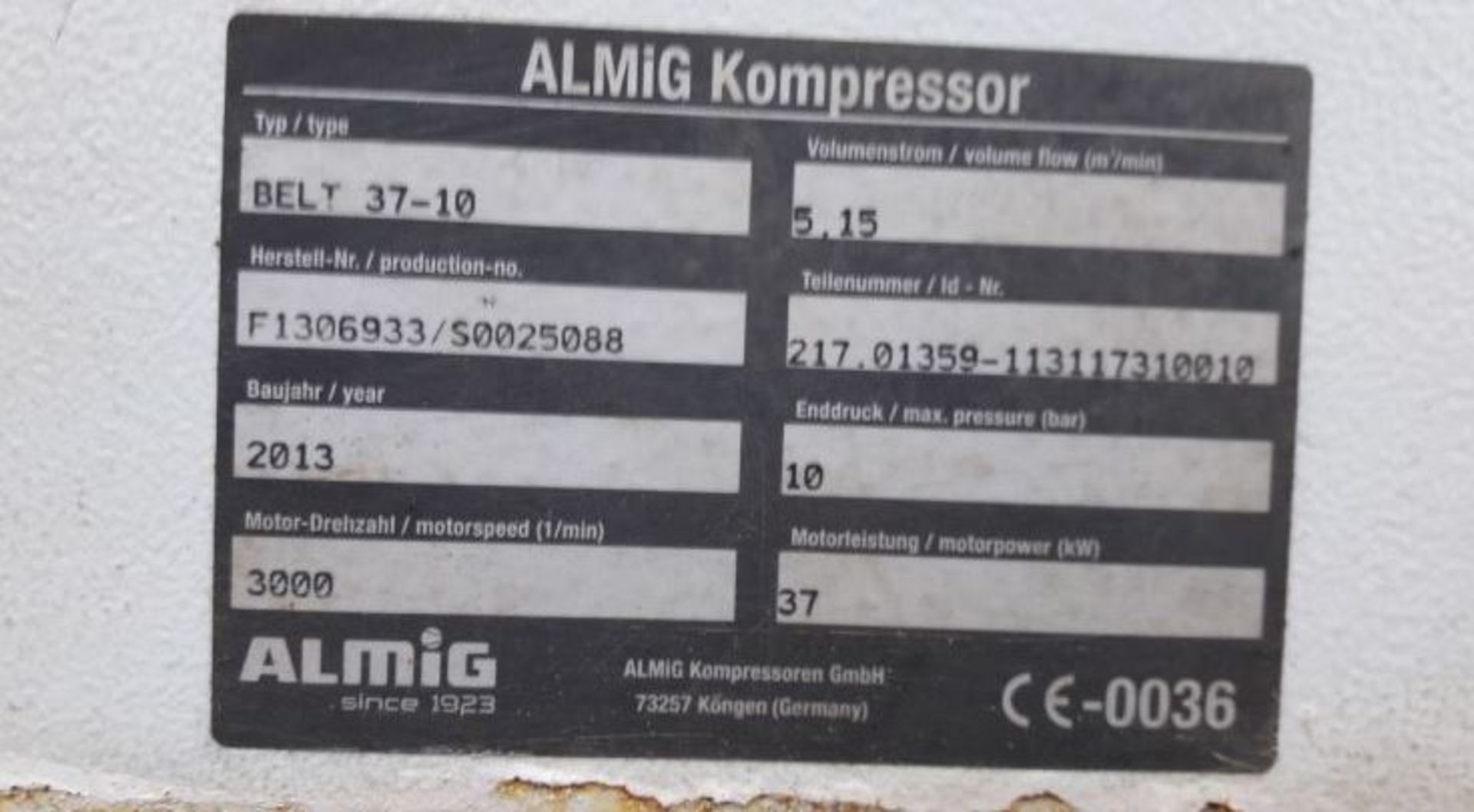 ALMIG BELT 37/10 (CP009) Compressor - Bild 2 aus 4