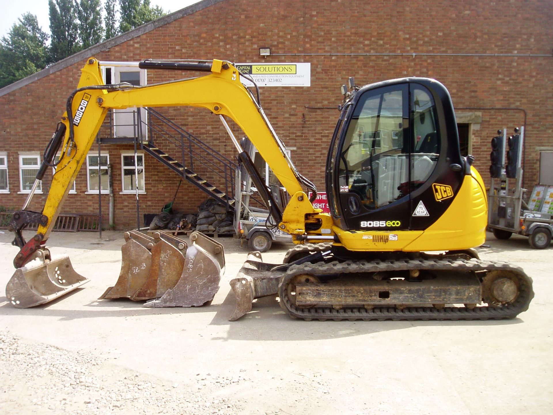 JCB 8085 ZTS Eco 8026Kgs Reduced Tail Swing Midi Excavator (SOL01471) - Bild 5 aus 21