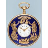 Gold Quarter Repeating Automaton Pocket Watch