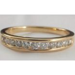 Vintage 18k Gold Diamond Eternity Ring